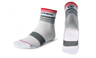 Ponožky Author ProLite X0 biele-šedé-červené