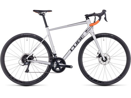 Bicykel Cube Attain Pro silver-orange 2024