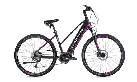 Elektro bicykel Leader Fox Exeter Lady čierny-fialový 2019