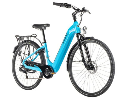 Elektro bicykel Leader Fox Induktora modrý 2023