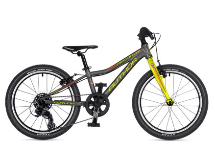Bicykel Author Record 20 šedý-limetkový 2025