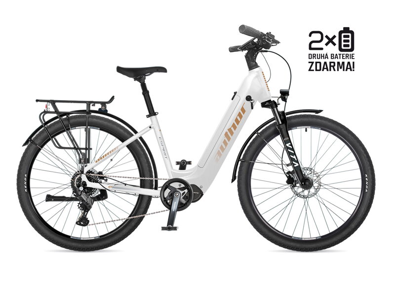 Elektro bicykel Author Espirit biely-čierny 2026 + 2.batéria zdarma!