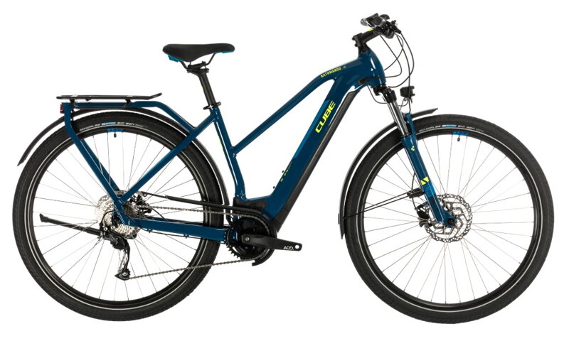 Elektro bicykel Cube Kathmandu Hybrid One 500 trapeze blue 2020