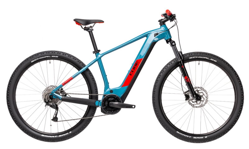 Elektro bicykel Cube Reaction Hybrid Performance 500 blue-red 2021