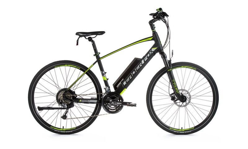 Elektro bicykel Leader Fox Barnet čierny-zelený 2019