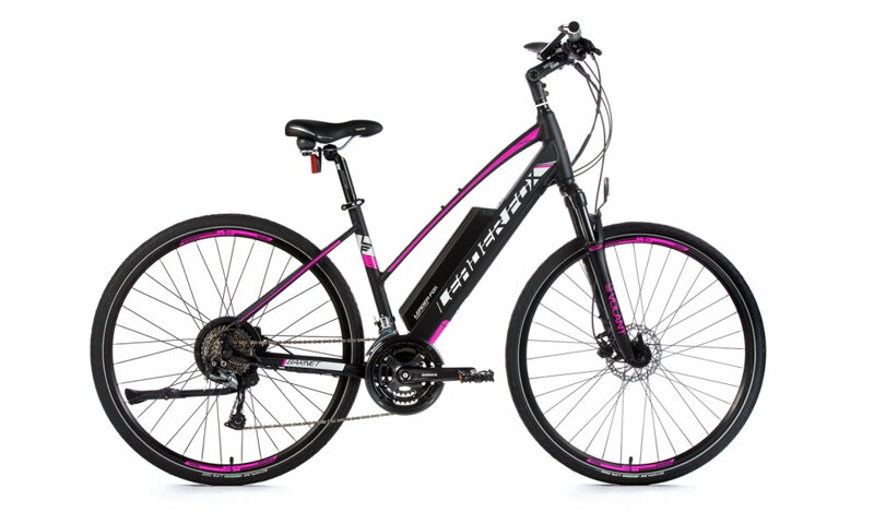 Elektro bicykel Leader Fox Barnet Lady čierny-fialový 2019