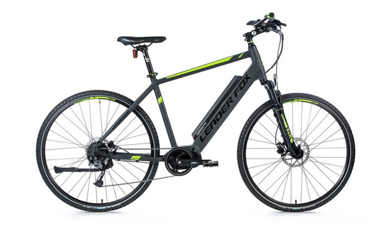 Elektro bicykel Laeder Fox Exeter sivý 2018