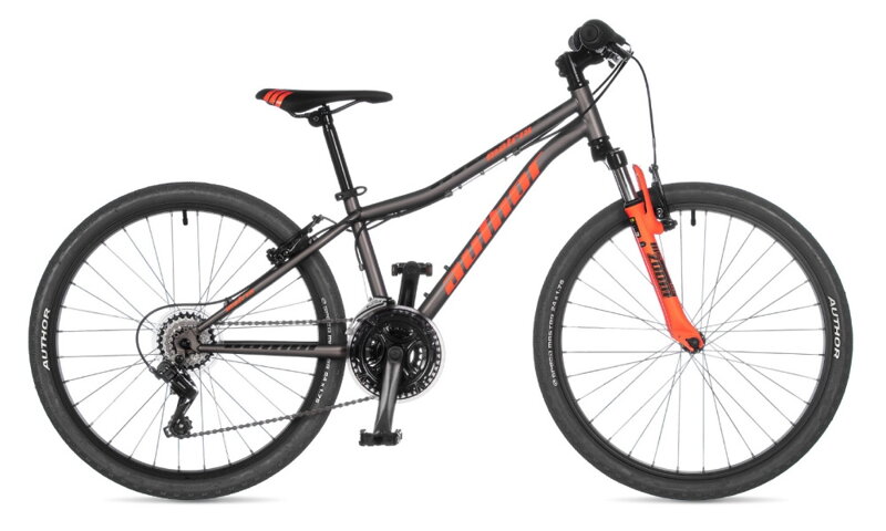 Bicykel Author Matrix 24 strieborny-oranžový 2023