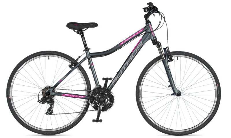 Bicykel Author Compact ASL šedý-ružový 2023