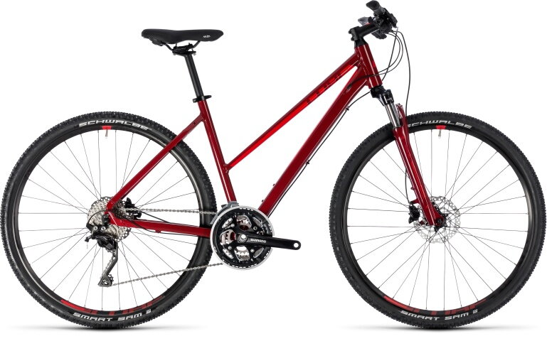 Bicykel Cube Nature SL Lady darkred 2018